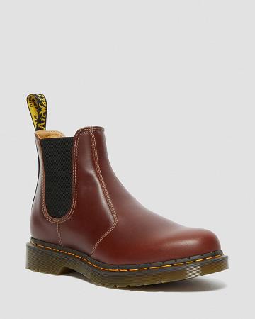 Brown / Black Men's Dr Martens 2976 Abruzzo Leather Chelsea Boots | CA 479WNB